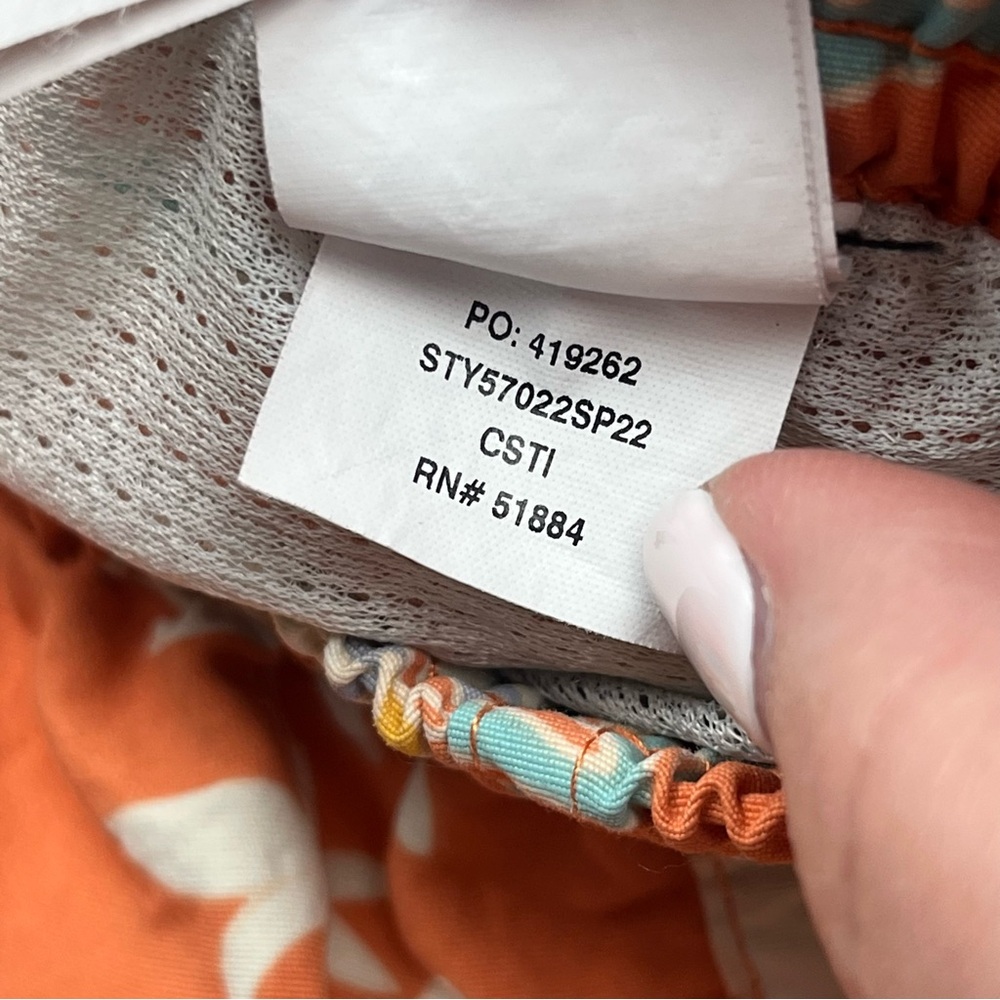 Patagonia Shells Orange Floral Mens Swim Shorts Trunks Size XL Lined Tropical - Picture 6 of 15